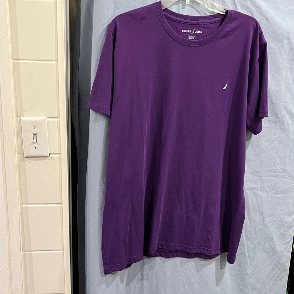 Nautica Purple Crewneck Tee size xxl unisex